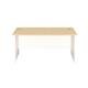 One Panel 1200 X 600 Rectangular Workstation White Legs - Maple Ref OPP1260PWHMA