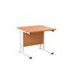 Twin Upright Rectangular Desk: 800mm Deep 800X800 Beech/White Ref TWU8080RECBEWH