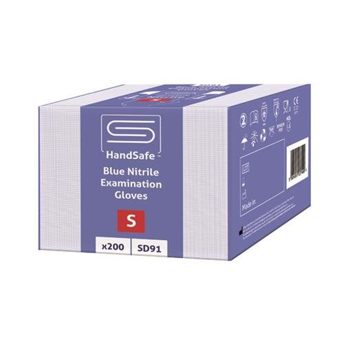 SafeDon Small Nitrile Gloves Blue (200 Pack) SD91/S SD91/S