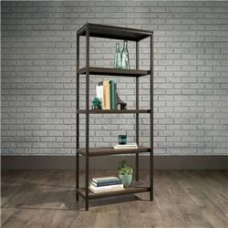 INDUSTRIAL STYLE 4 SHELF BOOKCASE SMOKED OAK