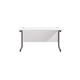 1200x600 Single Upright Rectangular Desk White-Black