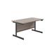 1200x800 Single Upright Rectangular Desk Grey Oak-Black