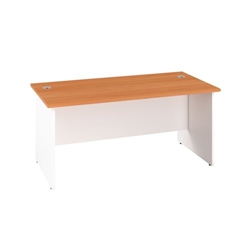 Panel Rectangular Desk: 800mm Deep 1200X800 Beech/White Ref PAN1280RECBEWH