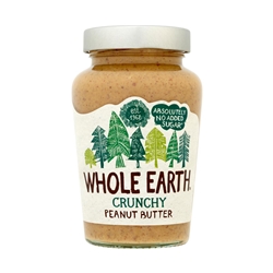 WHOLE EARTH CRUNCHY PEANUT BUTTER - 6X454G