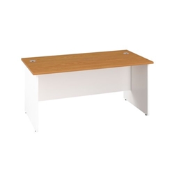 Panel Rectangular Desk: 800mm Deep 1200X800 Nova Oak/White Ref PAN1280RECNOWH