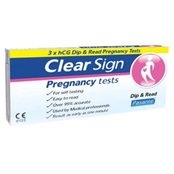Clear Sign Dip n Read Pregnancy Test - Triple Pack