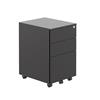 Under Desk Steel Pedestal 3 Drawer : Black