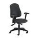 Calypso Ergo 2 Lever Office Chair with Lumbar Pump and Folding Arms : Black PU