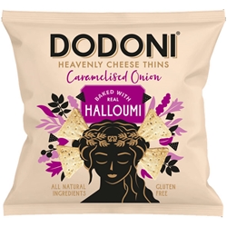 DODONI HALLOUMI CARAMELISED ONION THINS - 10X22G