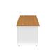 Panel Rectangular Desk: 800mm Deep 1200X800 Nova Oak/White Ref PAN1280RECNOWH