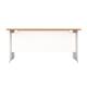 Panel Rectangular Desk: 800mm Deep 1200X800 Nova Oak/White Ref PAN1280RECNOWH