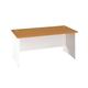 Panel Rectangular Desk: 800mm Deep 1200X800 Nova Oak/White Ref PAN1280RECNOWH