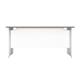 Panel Rectangular Desk: 800mm Deep 1200X800 Grey Oak/White Ref PAN1280RECGOWH