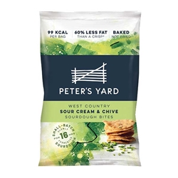 PETERS YARD - SOURDOUGH BITES - WEST COUNTRY SOUR CREAM & CHIVE - 12X24G