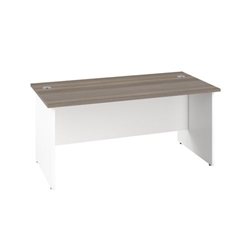 Panel Rectangular Desk: 800mm Deep 1200X800 Grey Oak/White Ref PAN1280RECGOWH