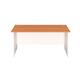 Panel Rectangular Desk: 600mm Deep 1400X600 Beech/White Ref PAN1460RECBEWH