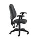 Calypso Ergo 2 Lever Office Chair with Lumbar Pump and Folding Arms : Black PU
