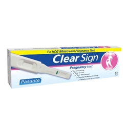 Clear Sign Mid Stream - Single Pregnancy Test