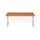 Panel Rectangular Desk: 800mm Deep 1200X800 Nova Oak/White Ref PAN1280RECNOWH