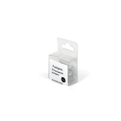 Bi-Office Push Pins Clear/Transparent (Pack of 25) PI0522