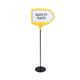 Bi-Office Yellow Arrow Floor Sign Magnetic Drywipe Surface SIG01010909