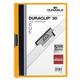 Durable DURACLIP 30 Sheet Document Metal Clip File Folder - 25 Pack - A4 Orange