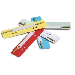 Durable FLEXI Punched Filing Strip Binding Clip Bar Tab - 25 Pack - Assorted