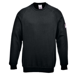 Portwest Flame Resistant Anti-Static Long Sleeve Sweatshirt L Blk