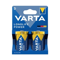 Varta Longlife Power D Alkaline Battery 1.5V (Pack of 2) 4920121422