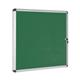 Bi-Office Enclore Display Case Green Felt Acrylic Aluminium Frame 15xA4 VT640102150