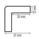 Durable Corner Protection Profile C35 Yellow/Black (Pack of 5) 1102130