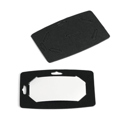 Durable Recycled Card ECO Name Badges with Printable Inserts - 20 Pack - 40x75mm