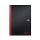 Oxford Black N Red Hardback Casebound Recycled Notebook 192 Pages A4 (Pack of 2) 400194939