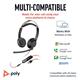 Poly Blackwire 5220 Stereo 3.5mm + USB-C/A Headset Bulk 8X231A6