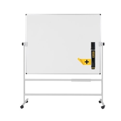 Bi-Office Revolving Whiteboard Lacquered Steel Surface 150x120cm QR0403