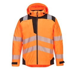 Portwest PW3 Hi Vis Extreme Rain Jacket M Orange/Blk