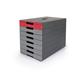 Durable IDEALBOX ECO 7 Drawer Recycled Plastic File Storage Organiser - Red