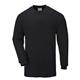 Portwest Flame Resistant Anti-Static Long Sleeve T-Shirt S Blk
