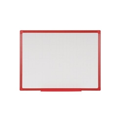 Bi-Office Maya Drywipe Gridded Whiteboard Red Frame 240x120cm MB8621206