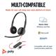 HP Poly Blackwire 3220 Stereo USB-C Wired Headset with USB-C to USB-A Adapter (Bulk)