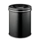 Durable Fire Extinguishing Metal Waste Bin - TUV Certified - 15L - Black