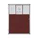 Bi-Office Enclore Display Case Burgundy Felt Acrylic Aluminium Frame 32xA4 VT770106150