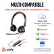 Poly Blackwire 3320 Stereo USB-C/A Headset 8X219AA