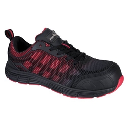 Portwest Composite Textile Trainer S1PS FO SR 48 Blk/Red