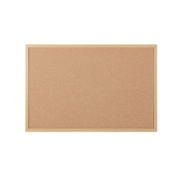 Earth Executive Cork Noticeboard 60x45cm Cork Surface Oak MDF Frame SF142001239