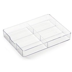 Durable Acrylic Food-Safe Plastic Draw Organiser Storage Divider - Crystal Clear