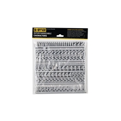 Bi-Office Changeable Letter Boards Characters 19mm Silver (Pack of 264) CAR0402