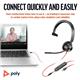 Poly Blackwire 3315 Monaural 3.5mm + USB-C/A Headset 8X217AA