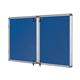 Bi-Office Enclore Display Case Blue Felt Acrylic Aluminium Frame 40xA4 VT750107150