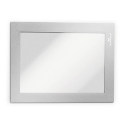 Durable DURAFRAME Self Adhesive Magnetic Signage Frame - 2 Pack - A6 Silver